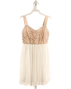 POPPIES AND ROSES  WHITE    PARTY DRESS