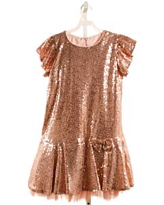 KID'S DREAM  PINK   SEQUINED PARTY DRESS WITH TULLE