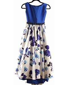 NO TAG  ROYAL BLUE  FLORAL  PARTY DRESS