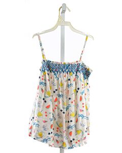 MINI BODEN  MULTI-COLOR  PRINT SMOCKED SLEEVELESS SHIRT