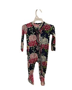 POSH PEANUT  NAVY  FLORAL  LAYETTE WITH RUFFLE