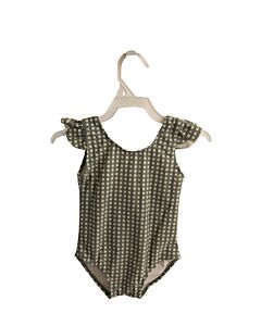 RYLEE & CRU GREEN WINDOWPANE 1-PIECE SWIMSUIT