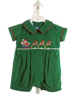 ANAVINI  GREEN CORDUROY  SMOCKED SHORTALL