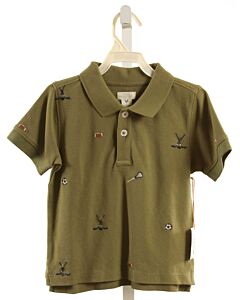 BLUE ROOSTER  GREEN    KNIT SS SHIRT