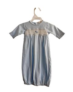 KISSY KISSY  LT BLUE  STRIPED SMOCKED LAYETTE