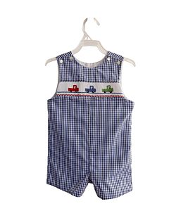 PETIT BEBE  BLUE  GINGHAM SMOCKED JON JON