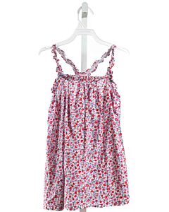 BISBY BY LITTLE ENGLISH  RED  FLORAL  SLEEVELESS SHIRT