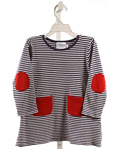 LITTLE ENGLISH  NAVY  STRIPED  KNIT DRESS