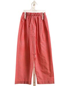 NO TAG  RED  GINGHAM  PANTS