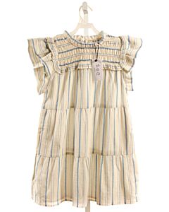 SEA NEW YORK  IVORY  STRIPED SMOCKED DRESS
