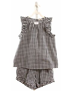 CREWCUTS  NAVY  GINGHAM  2-PIECE OUTFIT WITH RUFFLE