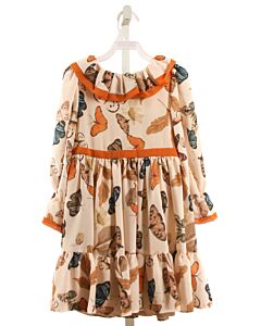 PATACHOU  ORANGE  PRINT  DRESS WITH RUFFLE