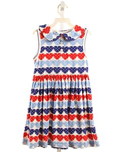RACHEL RILEY  RED  POLKA DOT  KNIT DRESS WITH PICOT STITCHING