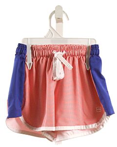 SET BY LULLABY SET  RED  GINGHAM  SHORTS