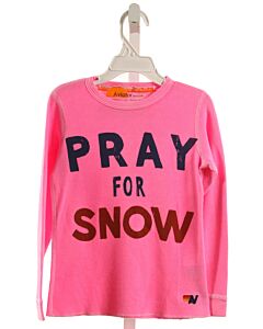 AVIATOR NATION  HOT PINK  PRINT  KNIT LS SHIRT
