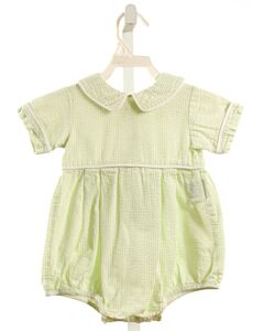 REMEMBER NGUYEN  LT GREEN SEERSUCKER STRIPED  BUBBLE