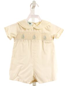 PETIT AMI  PALE YELLOW   SMOCKED SHORTALL