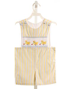 SHRIMP & GRITS  YELLOW  STRIPED SMOCKED JON JON