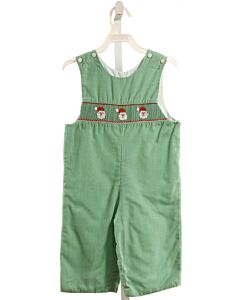 PETIT BEBE  GREEN  GINGHAM SMOCKED LONGALL