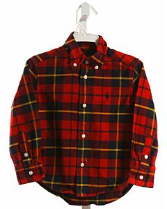 RALPH LAUREN  RED  PLAID  DRESS SHIRT