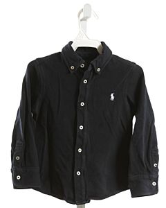 POLO BY RALPH LAUREN  BLACK PIQUE   DRESS SHIRT