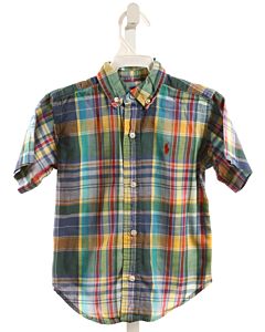 RALPH LAUREN  MULTI-COLOR  PLAID  DRESS SHIRT