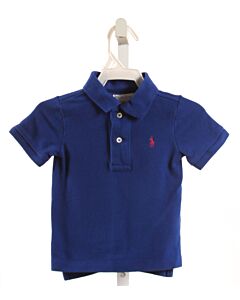 RALPH LAUREN  BLUE    KNIT SS SHIRT