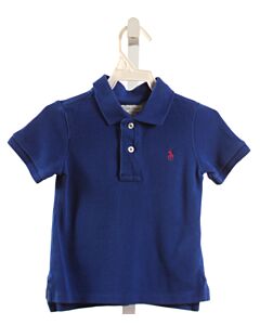 RALPH LAUREN  BLUE    KNIT SS SHIRT