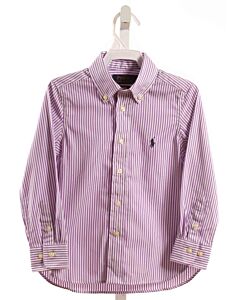 POLO BY RALPH LAUREN  LAVENDER  STRIPED  DRESS SHIRT
