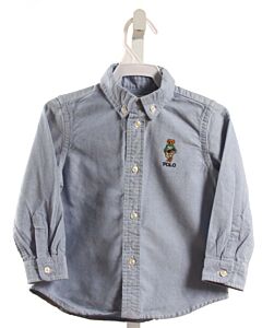 RALPH LAUREN  CHAMBRAY   EMBROIDERED DRESS SHIRT