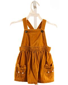 LITTLE ME  MUSTARD CORDUROY  EMBROIDERED DRESS