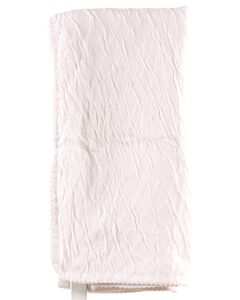 BAREFOOT DREAMS  WHITE    BLANKET WITH PICOT STITCHING