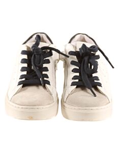 GEOX WHITE SHOES *SIZE EU 30 EQUIVALENT TO SIZE 12 *THIS ITEM IS GENTLY USED WITH MINOR SIGNS OF WEAR (MINOR CREASING AND STAIN COULD POSSIBLY BE WASHED OUT) *EUC SIZE TODDLER 12