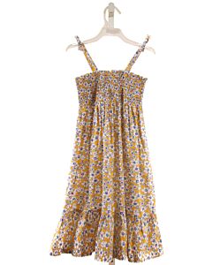 LITTLE ENGLISH  YELLOW  FLORAL SMOCKED DRESS