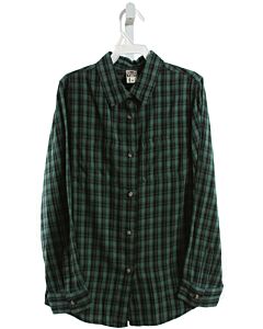 BONTON  GREEN  PLAID  DRESS SHIRT