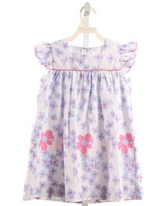 THE BEAUFORT BONNET COMPANY  BLUE  FLORAL  DRESS WITH PICOT STITCHING
