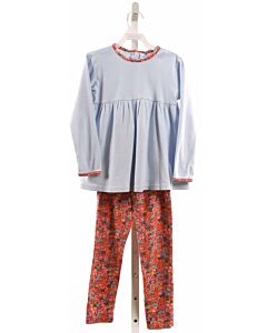 EYELET & IVY  BLUE KNIT FLORAL  2-PIECE OUTFIT