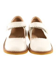 ELEPHANTITO WHITE MARY JANES *THIS ITEM IS GENTLY USED WITH MINOR SIGNS OF WEAR (MINOR CREASING AND SCUFFING) *EUC SIZE TODDLER 10