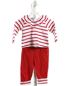 BABIDU  RED  STRIPED  2-PIECE OUTFIT