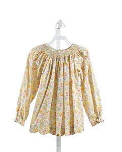 ALICE KATHLEEN  YELLOW  FLORAL SMOCKED CLOTH LS SHIRT 