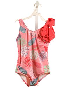 THE BEAUFORT BONNET COMPANY  PINK  FLORAL  1-PIECE SWIMSUIT WITH BOW