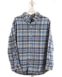VINEYARD VINES  BLUE FLANNEL PLAID  DRESS SHIRT