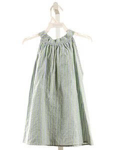 BELLA BLISS  GREEN  STRIPED  SLEEVELESS SHIRT