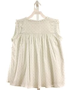 HANNAH KATE  WHITE    SLEEVELESS SHIRT WITH RUFFLE