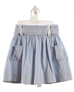 ALICE KATHLEEN  LT BLUE CORDUROY  SMOCKED SKIRT