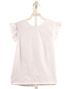 HANNAH KATE  WHITE    SLEEVELESS SHIRT WITH RUFFLE