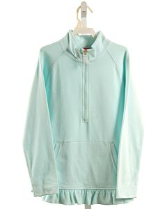 LILLY PULITZER  AQUA    PULLOVER WITH RUFFLE