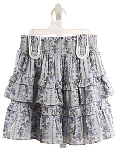 LOVESHACKFANCY  BLUE  FLORAL  SKIRT