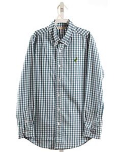 THE BEAUFORT BONNET COMPANY  BLUE  GINGHAM  DRESS SHIRT