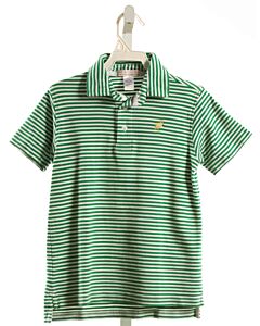 THE BEAUFORT BONNET COMPANY  GREEN  STRIPED  KNIT SS SHIRT
